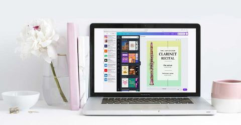 music themed canva templates