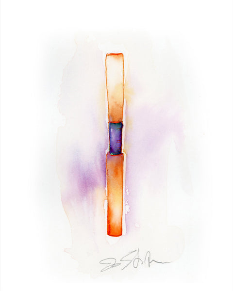 Double Reed No. 2 in Orange & Violet