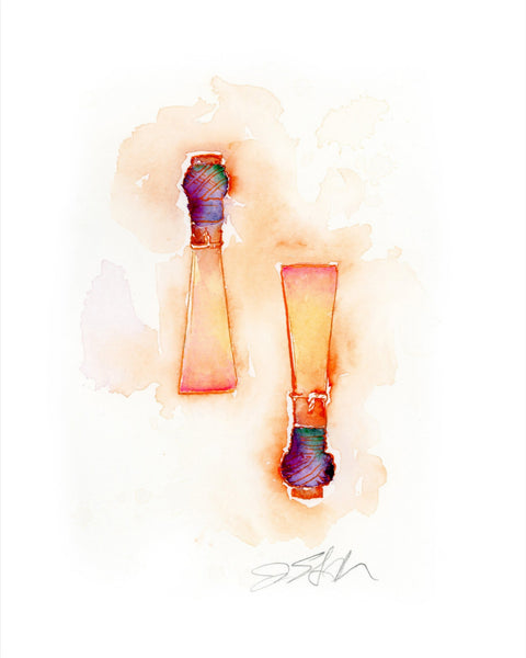 Bassoon Reed Watercolor Painting
