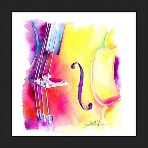 "Cello Yellow" Watercolor Painting