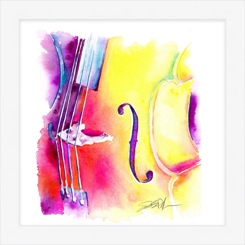 "Cello Yellow" Watercolor Painting