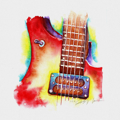 "Promise" Electric Guitar 8" x 8" Print