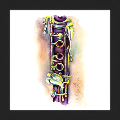 Clarinet in Plum 8" x 8" Print