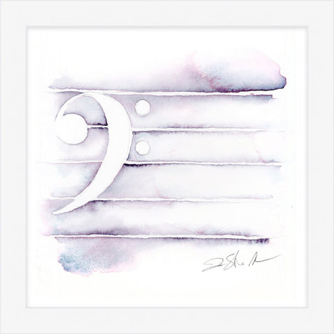 Bass Clef in Moonglow Painting