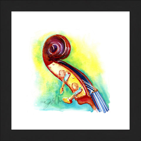 Bass Headstock Watercolor art | 8" x 8"