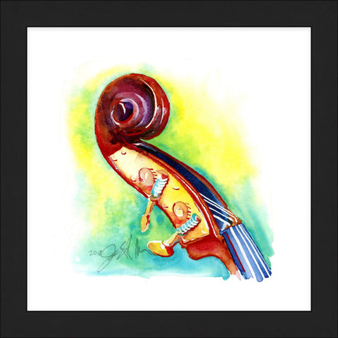 Bass Headstock Watercolor art | 8" x 8"