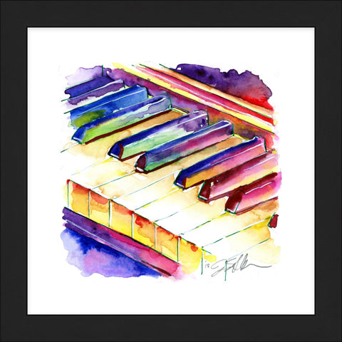 Cunningham Colorful Piano Keyboard Painting