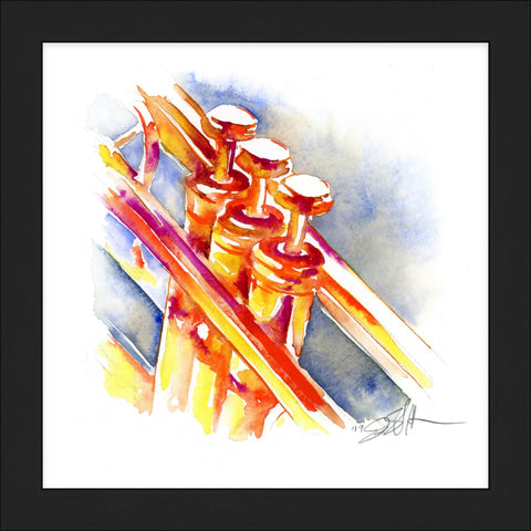 Tangerine Trumpet 8" x 8" Print