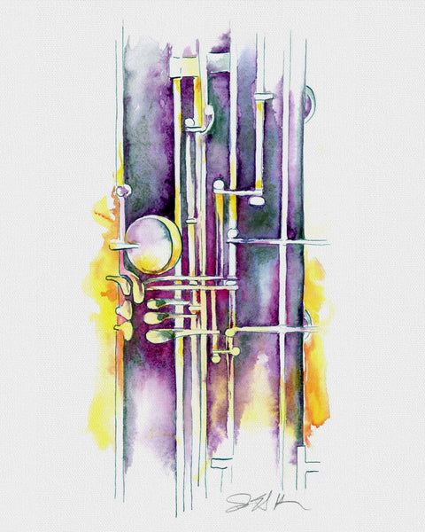 Contrabassoon Painting | Watercolor art by Jamie Hansen