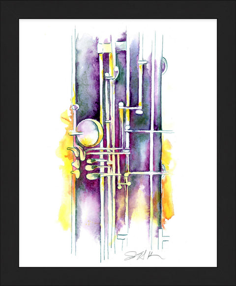 Contrabassoon Painting | Watercolor art by Jamie Hansen