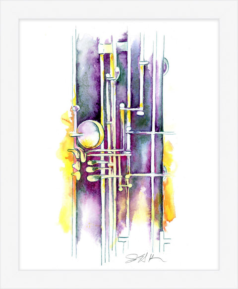 Contrabassoon Painting | Watercolor art by Jamie Hansen