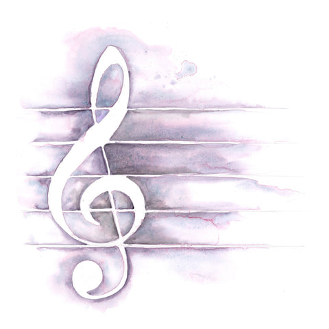 Treble Clef in Moonglow Painting