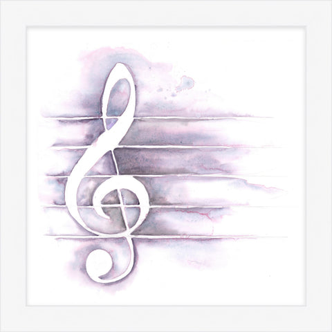 Treble Clef in Moonglow Painting