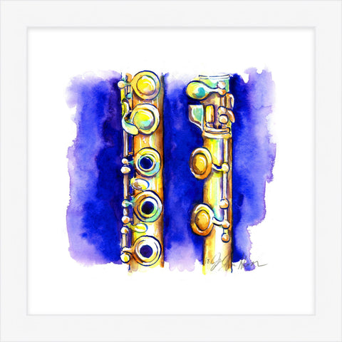 Flute in Gold 8" x 8" Print