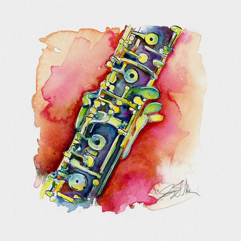 Watermelon Oboe 8" x 8" Print