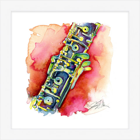 Watermelon Oboe 8" x 8" Print