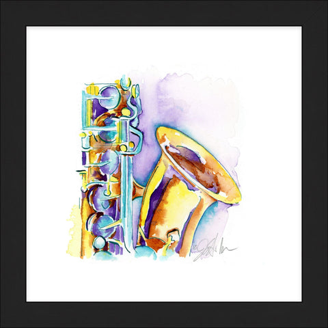 Saxophone in Lavender 8" x "8" Print