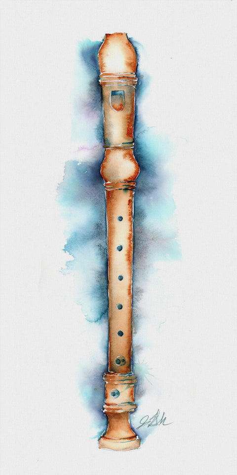 Recorder in Copper and Blue