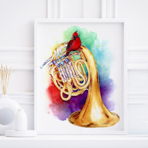 Cardinal on French Horn