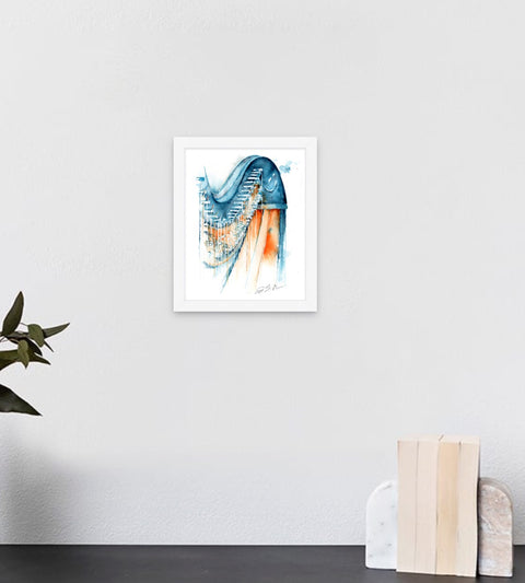 Harp in Blue and Ochre