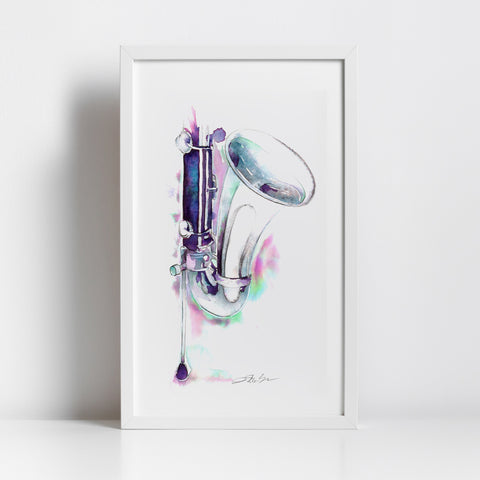 Bass Clarinet in Chromatic Gray