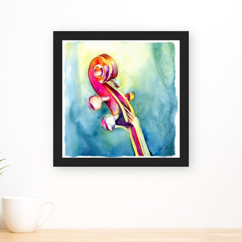 Cello Headstock in Strawberry