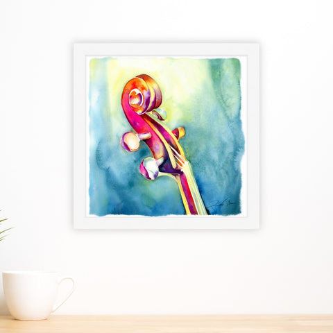 Cello Headstock in Strawberry