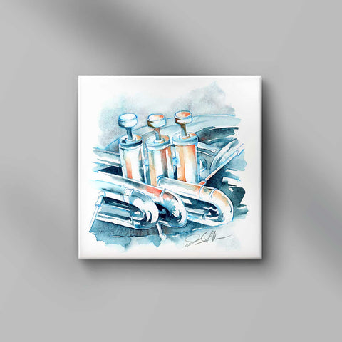 Artistic depiction of a euphonium on a white background