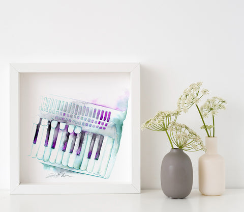 Accordion Watercolor Painting