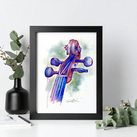 Violin Scroll in Ultramarine