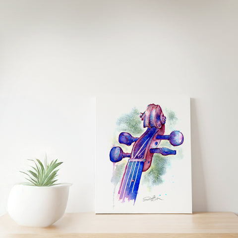 Violin Scroll in Ultramarine