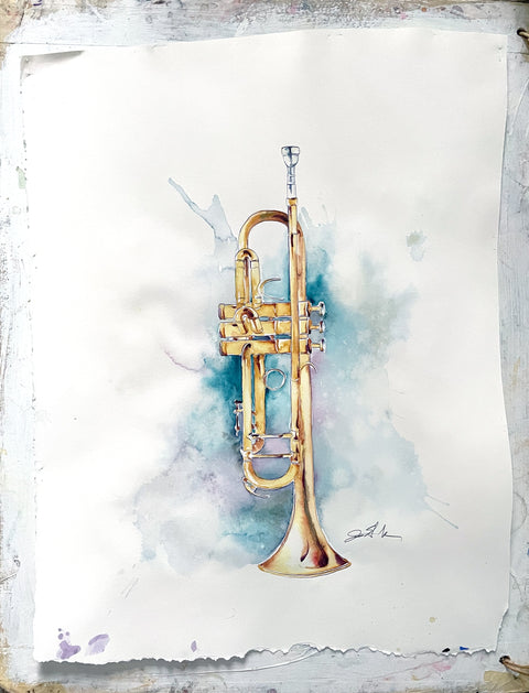 Bb Trumpet Original Painting