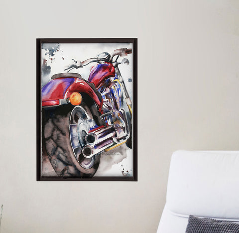 Fury Honda Motorcycle Watercolor Painting - Jamie Hansen Art