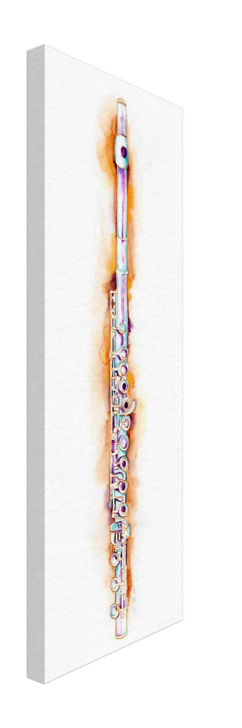 Colorful Flute Watercolor | Musical Instrument Painting by Jamie Hansen