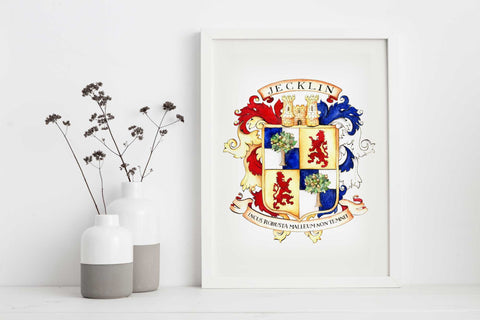 Set of Five: Jecklin Crest 11" x 14" unframed print