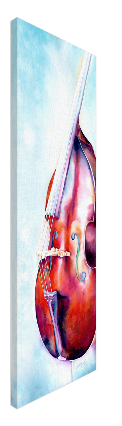 painting on canvas upright bass
