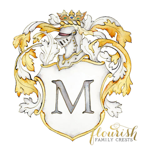 Victoria Crest | Single Letter Monogram | Instant Download - Jamie Hansen Art