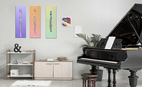 music themed art with piano