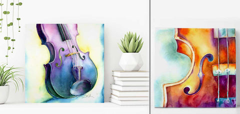 paintings of violins