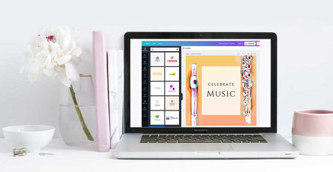 canva templates with musical instruments
