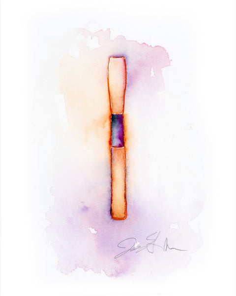 Double Reed No. 2 in Orange & Violet