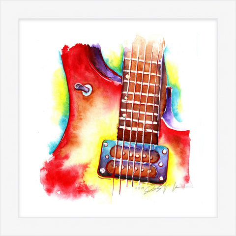 "Promise" Electric Guitar 8" x 8" Print