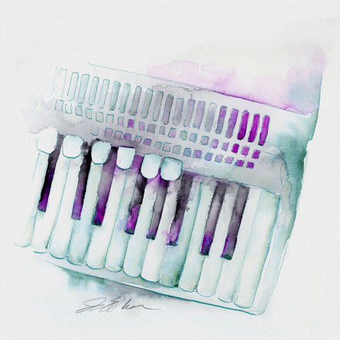 Accordion Watercolor Painting