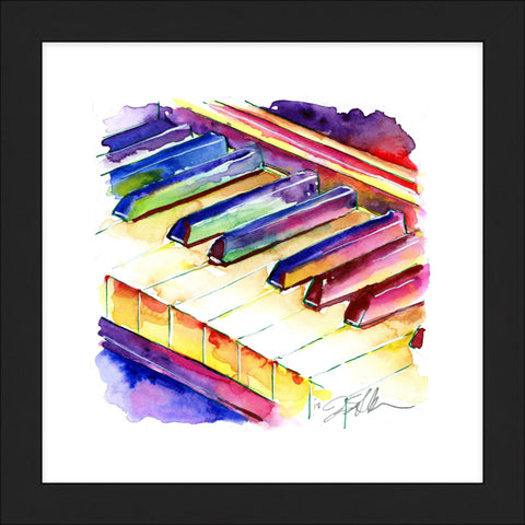 Cunningham Colorful Piano Keyboard Painting