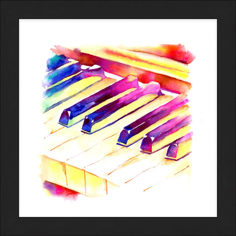 Colorful Piano: Watercolor art of a Piano Keyboard