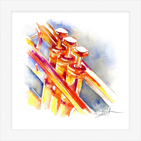 Tangerine Trumpet 8" x 8" Print