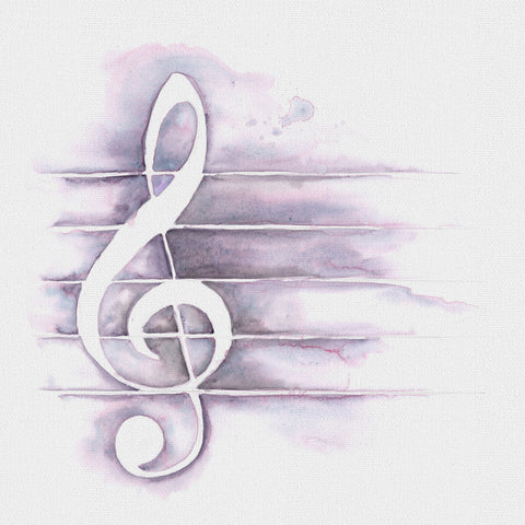 Treble Clef in Moonglow Painting