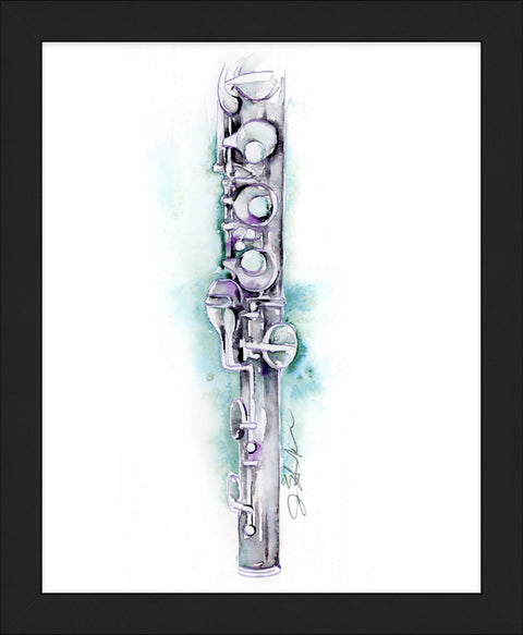 Silver Alto Flute - Curved Alto Flute with Cascade Green