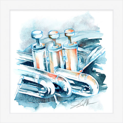 Euphonium Valves in Aqua Green