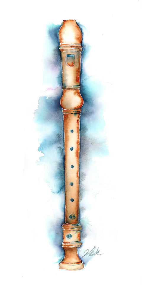 Recorder in Copper and Blue